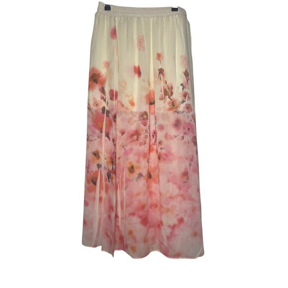 Vintage Moa Moa Floral Sheer Maxi Skirt Women's Size Extra Large - Picture 1 of 5